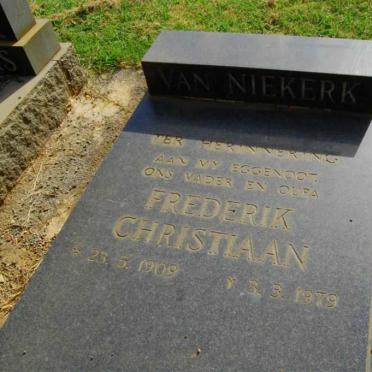 NIEKERK Frederik Christiaan, van 1909-1979