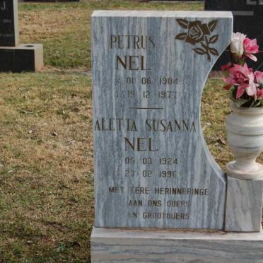 NEL Petrus 1904-1977 &amp; Aletta Susanna 1924-1996