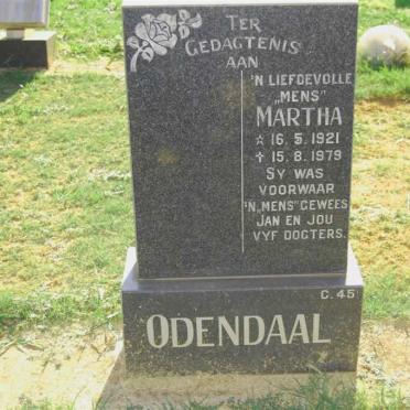 ODENDAAL Martha 1921-1979