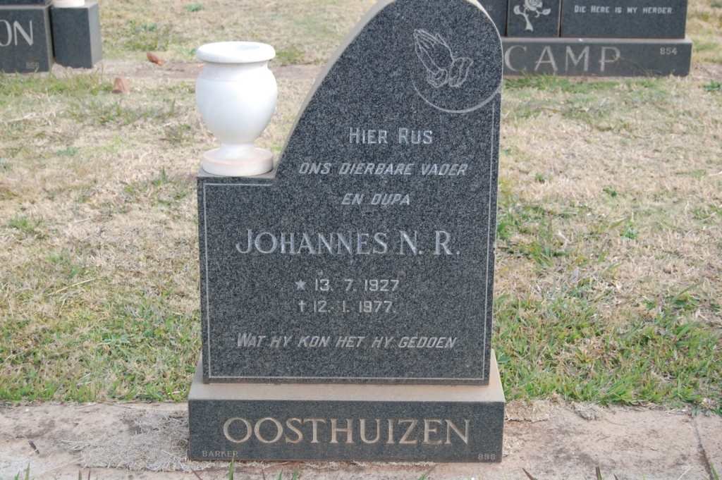 OOSTHUIZEN Johannes N.R. 1927-1977