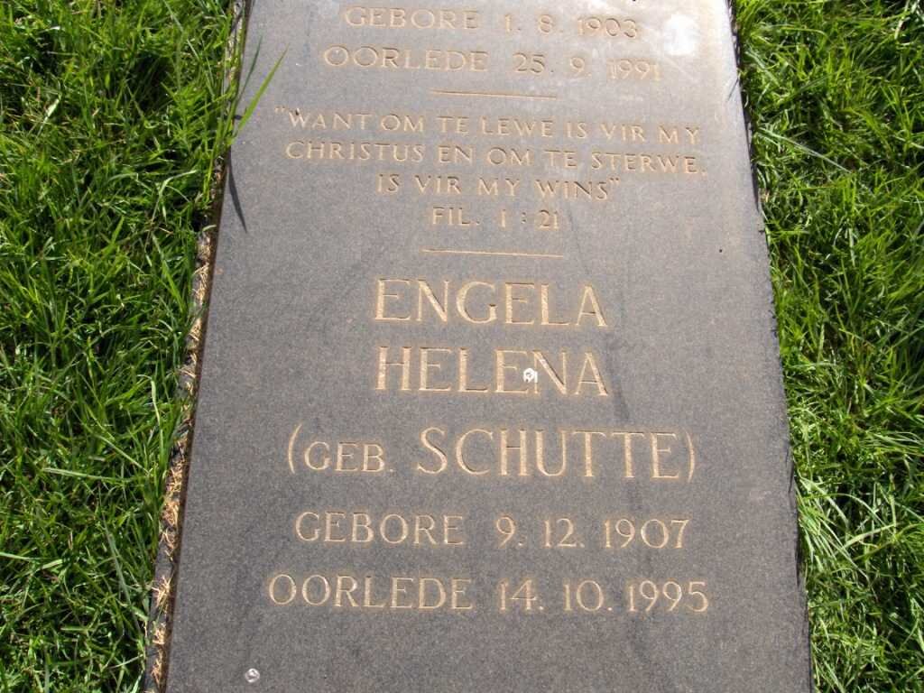 ODENDAAL Engela Helena nee SCHUTTE 1907-1995