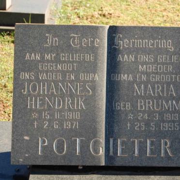 POTGIETER Johannes Hendrik 1910-1971 &amp; Maria BRUMMER 1913-1995