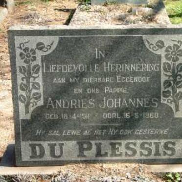 PLESSIS Andries Johannes, du 1911-1960