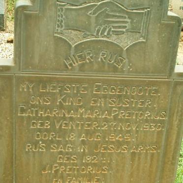 PRETORIUS Catharina Maria nee VENTER 1930-1945
