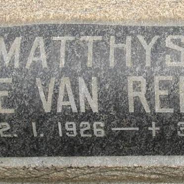 RENSBURG Matthys T., Janse van  1926-1977