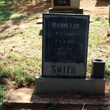 SMITH Hannetjie 1928-1979