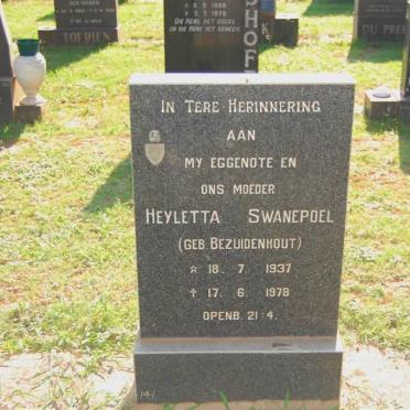 SWANEPOEL Heyletta nee BEZUIDENHOUT 1937-1978