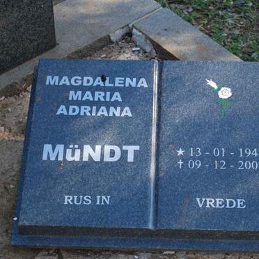MÜNDT Magdalena Maria Adriana 1943-2007