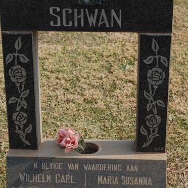 SCHWAN Wilhelm Carl 1919-1977 &amp; Maria Susanna 1923-2003