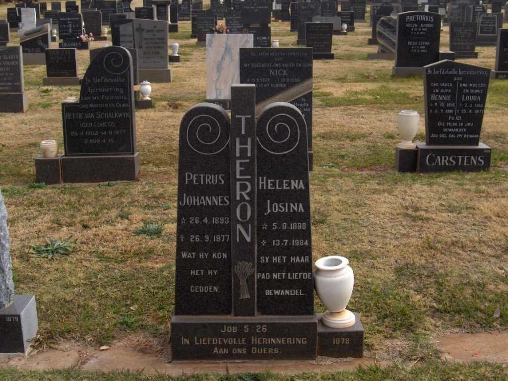 THERON Petrus Johannes 1893-1977 &amp; Helena Josina 1898-1984