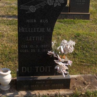 TOIT Heulletjie M, du 1937-1976