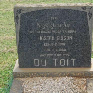 TOIT Joseph Gibson, du 1900-1969