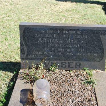 VISSER Adriana Maria nee DE KOCK 1894-1967