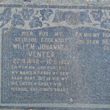 VENTER Willem Johannes 1889-1952