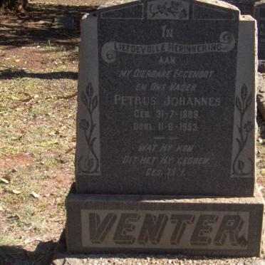 VENTER Petrus Johannes 1889-1953