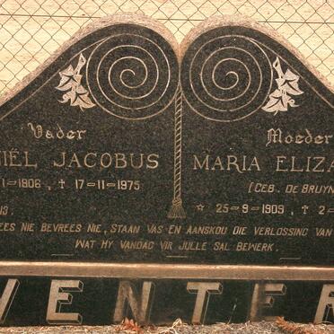 VENTER Daniel Jacobus 1906-1975 &amp; Maria Elizabeth DE BRUYN 1909-1965