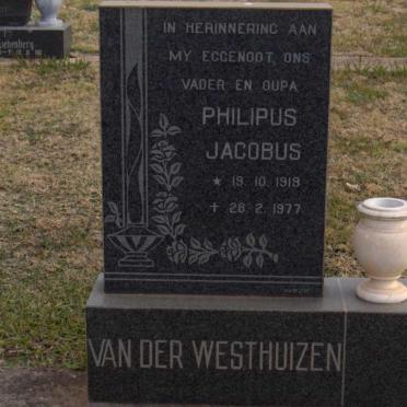WESTHUIZEN Philipus Jacobus, van der 1919-1977