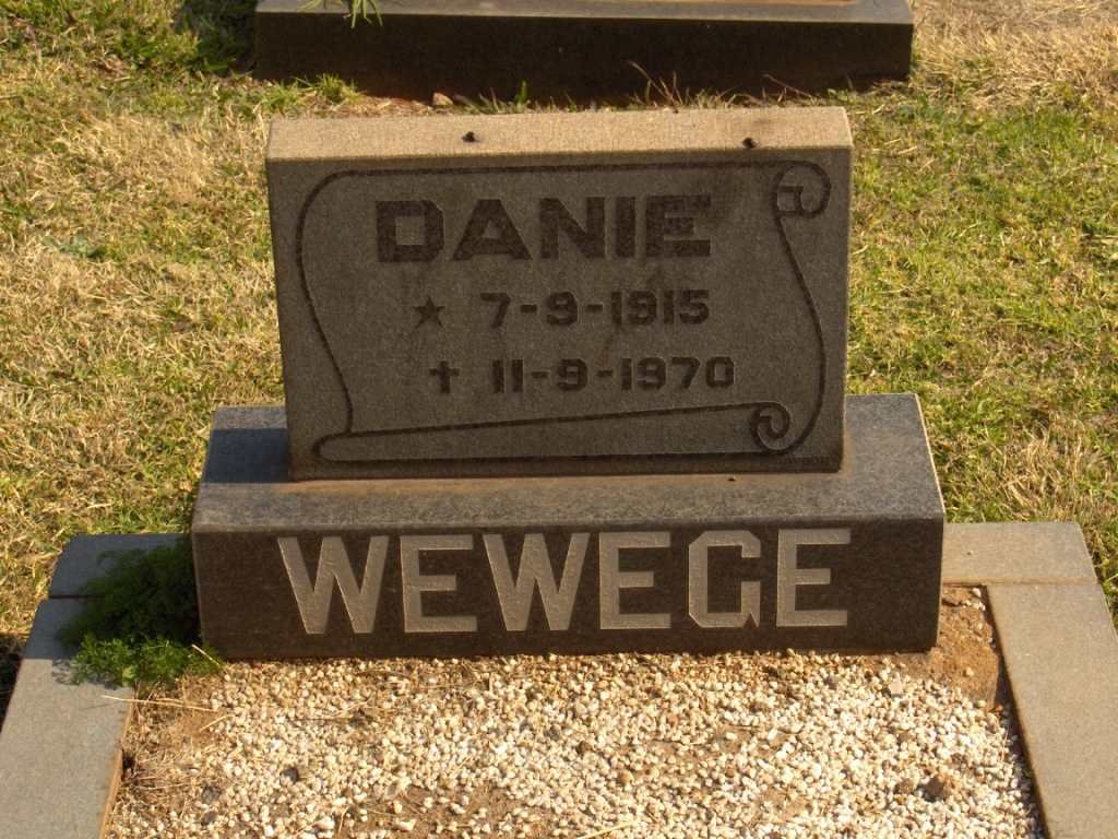 WEWEGE Danie 1915-1970