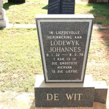 WIT Lodewyk Johannes, de 1932-1979