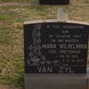 ZYL Maria Wilhelmina, van nee PRETORIUS 1918-1977