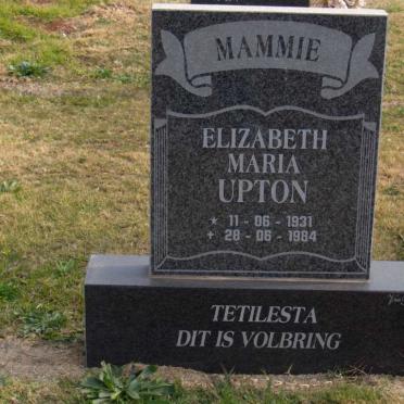 UPTON Elizabeth Maria 1931-1984