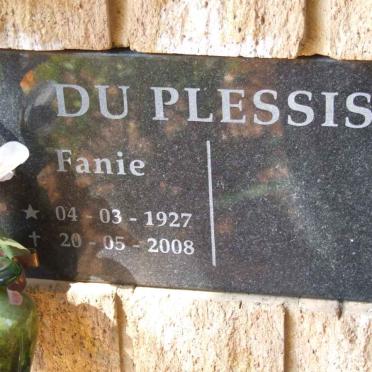 PLESSIS Fanie, du 1927-2008