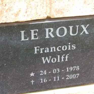 ROUX Francois Wolff, le 1978-2007