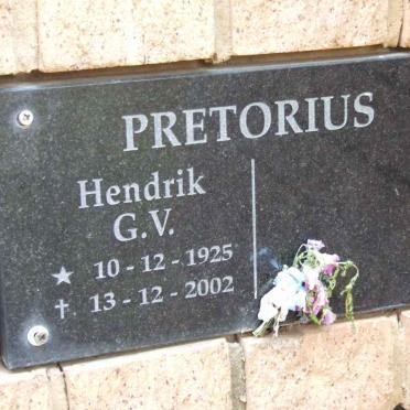 PRETORIUS Hendrik G.V. 1925-2002