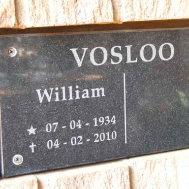 VOSLOO William 1934-2010