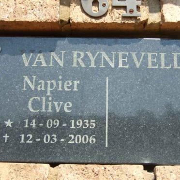 RYNEVELD Napier Clive, van 1935-2006