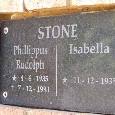 STONE Phillippus Rudolph 1935-1991 &amp; Isabella 1935-