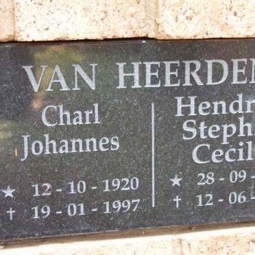 HEERDEN Charl Johannes, van 1920-1997 &amp; Hendrina Stephina Cecilia 1929-2002