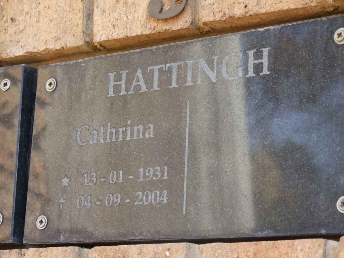HATTINGH Cathrina 1931-2004