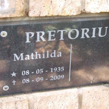 PRETORIUS Mathilda 1935-2009