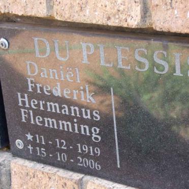 PLESSIS Daniel Frederik Hermanus Flemming, du 1919-2006