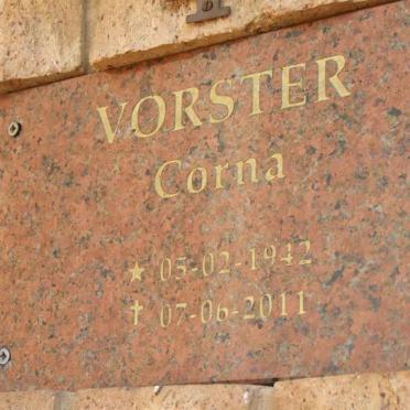 VORSTER Corna 1942-2011