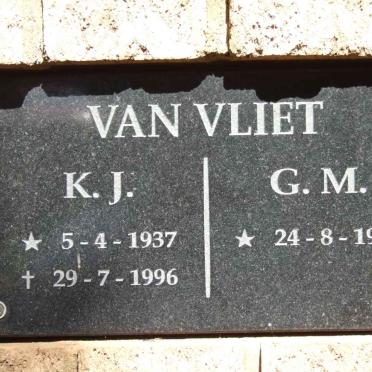 VLIET G.M., van 1936- &amp; K.J. 1937-1996