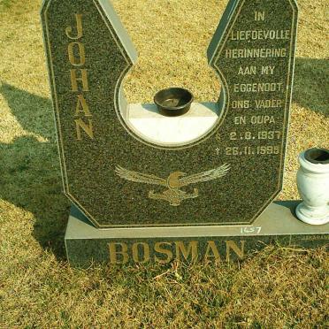 BOSMAN Johan 1937-1995