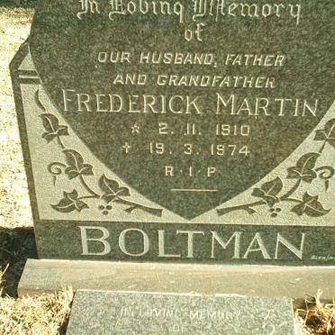 BOLTMAN Frederick Martin 1910-1974