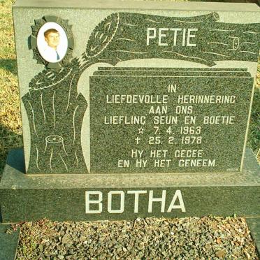 BOTHA Petie 1963-1978