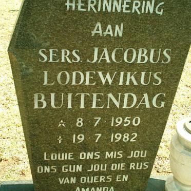 BUITENDAG Jacobus Lodewikus 1950-1982