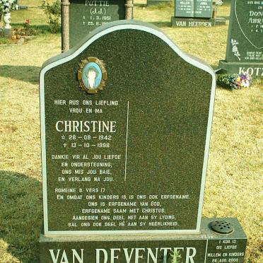 DEVENTER Christine, van 1942-1998