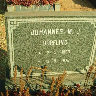 DORFLING Johannes M.J. 1938-1976