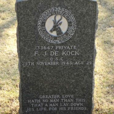 KOCK F.J., de -1943