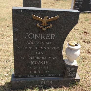 JONKER Jonkie 1918-1984 &amp; Ruth 1913-1990