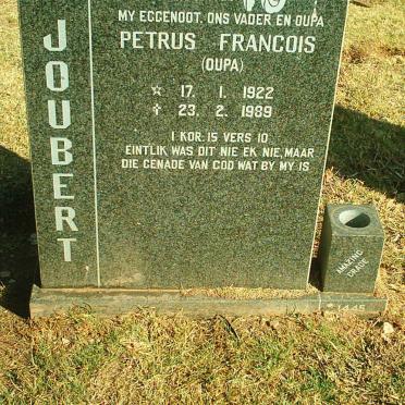 JOUBERT Petrus Francois 1922-1989