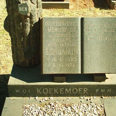 KOEKEMOER Benjamin 1920-1975