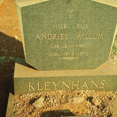 KLEYNHANS Andries Willem 1910-1970