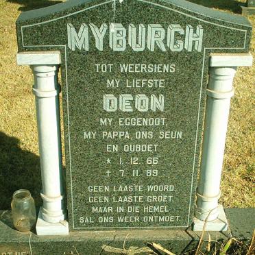 MYBURGH Deon 1966-1989