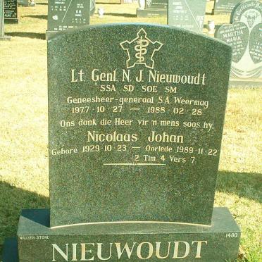 NIEUWOUDT Nicolaas Johan 1929-1989